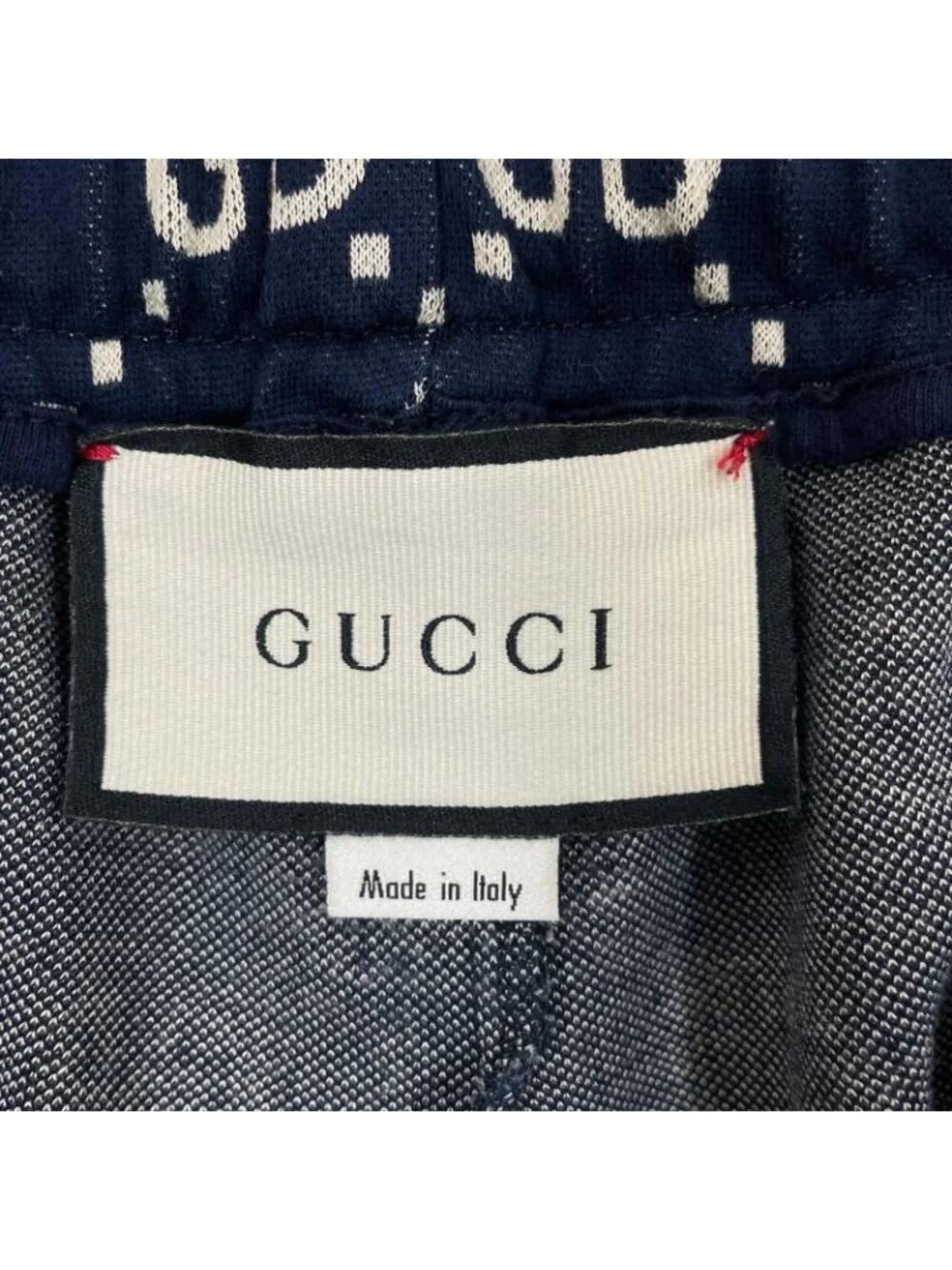 Gucci Technical Jersey GG Pattern SS Jogger Pants Cotton Navy
